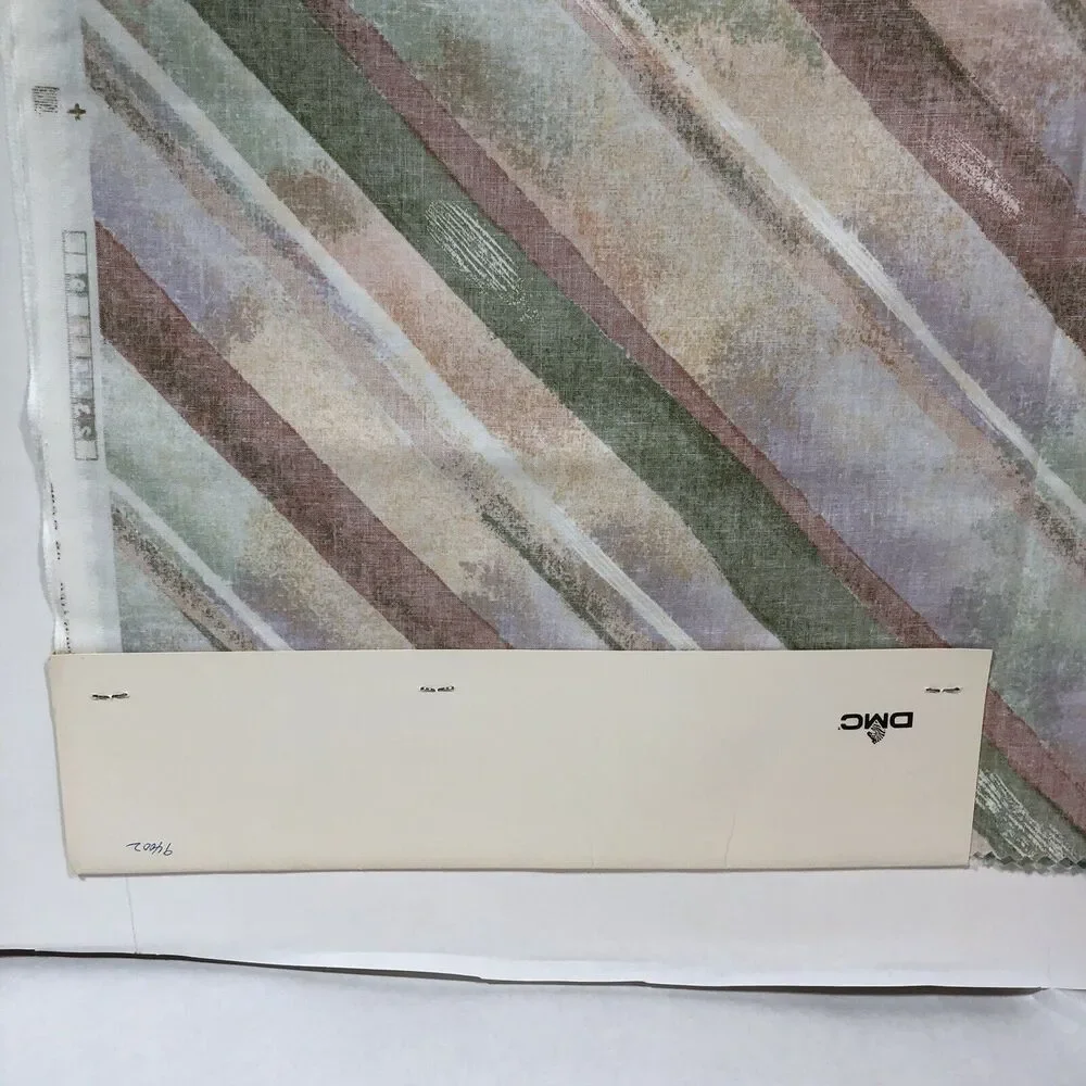 Vintage TexUnion Fabric Samples, Striped Key West Pattern Cotton with Teflon 26